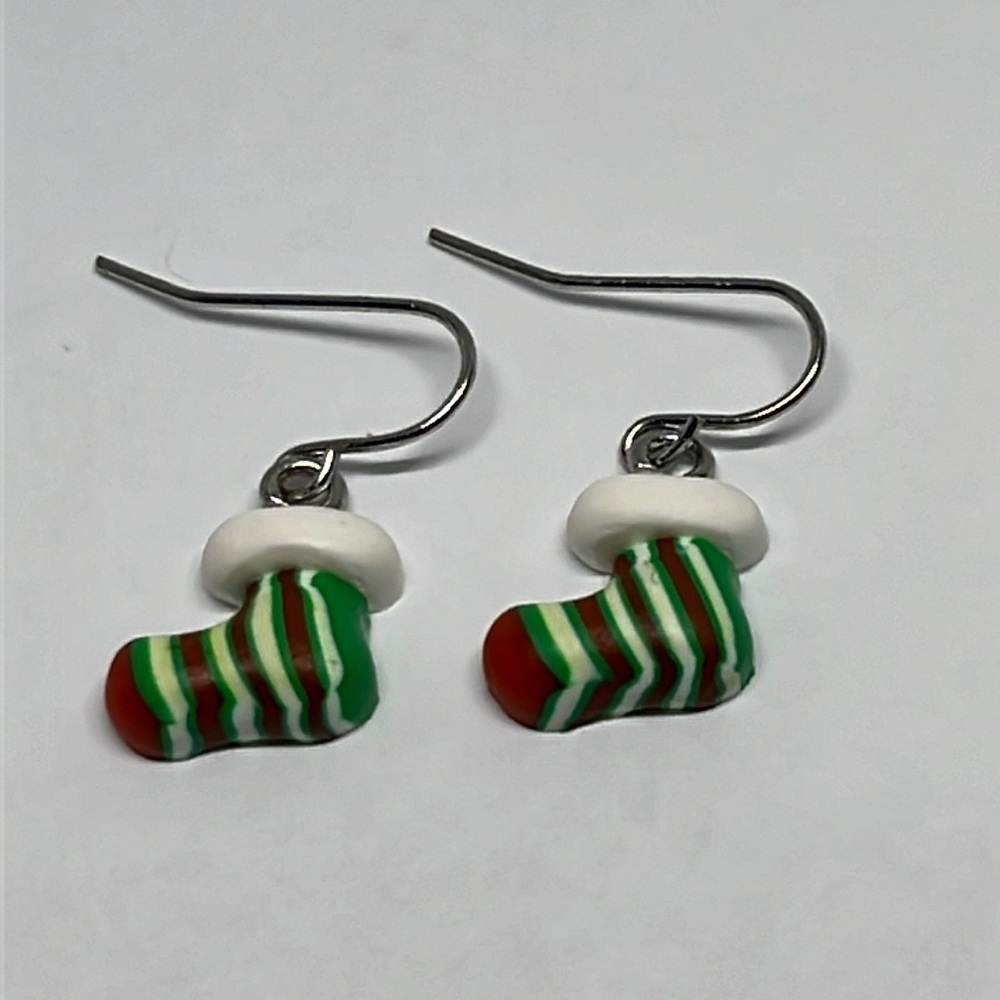 Earrings Christmas Stockings Xmas Holiday
